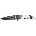 Нож складной Stinger, 84 мм (черный), рукоять: алюминий (черн.-бел. камуфляж), картонная коробка