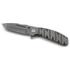 Нож складной Stinger,114,3 мм, рукоять: нержавеющая сталь, (чёрный), с клипом, подарочная коробка, шт