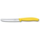 Нож столовый VICTORINOX SwissClassic, лезвие 11 см с серрейторной заточкой, жёлтый