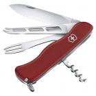 Нож Victorinox Cheese Master, 111 мм, 8 функций, с фиксатором лезвия, красный