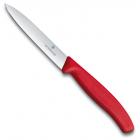 Нож Victorinox для чистки овощей и фруктов, лезвие 10 см прямое, красный
