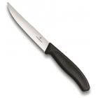 Нож Victorinox для стейков и пиццы, 12 см волнистое, черный