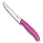 Нож Victorinox для стейков и пиццы, 12 см волнистое, розовый
