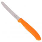 Нож Victorinox для томатов и сосисок лезвие 11 см волнистое, оранжевый
