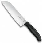 Нож сантоку Victorinox SwissClassic, 17 см, чёрная пластиковая рукоять