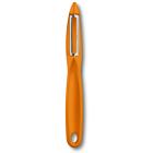 Нож для чистки овощей VICTORINOX универсальный, двустороннее зубчатое лезвие, оранжевая рукоять