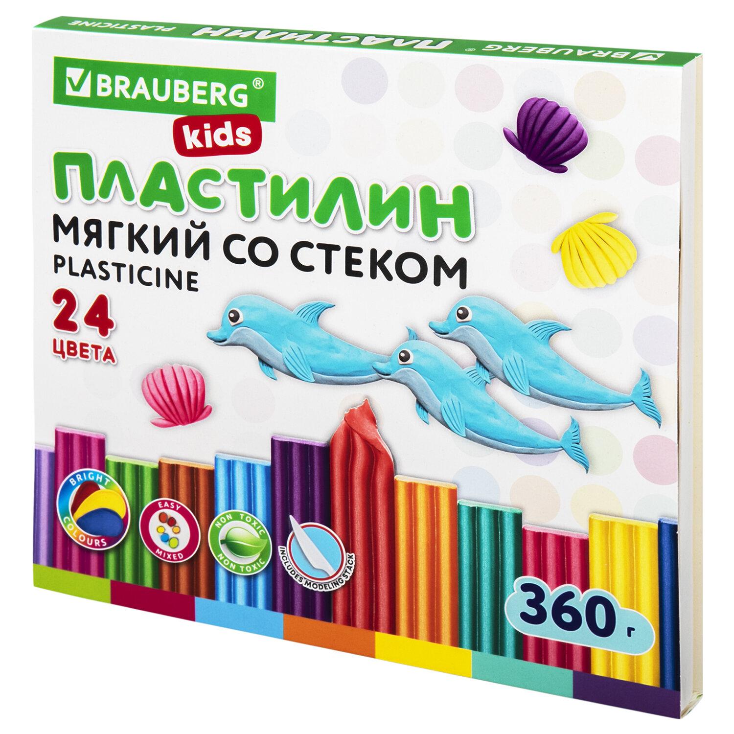 ��������� ������ �������� BRAUBERG KIDS, 24 �����, 360 �, �� ������, 106498