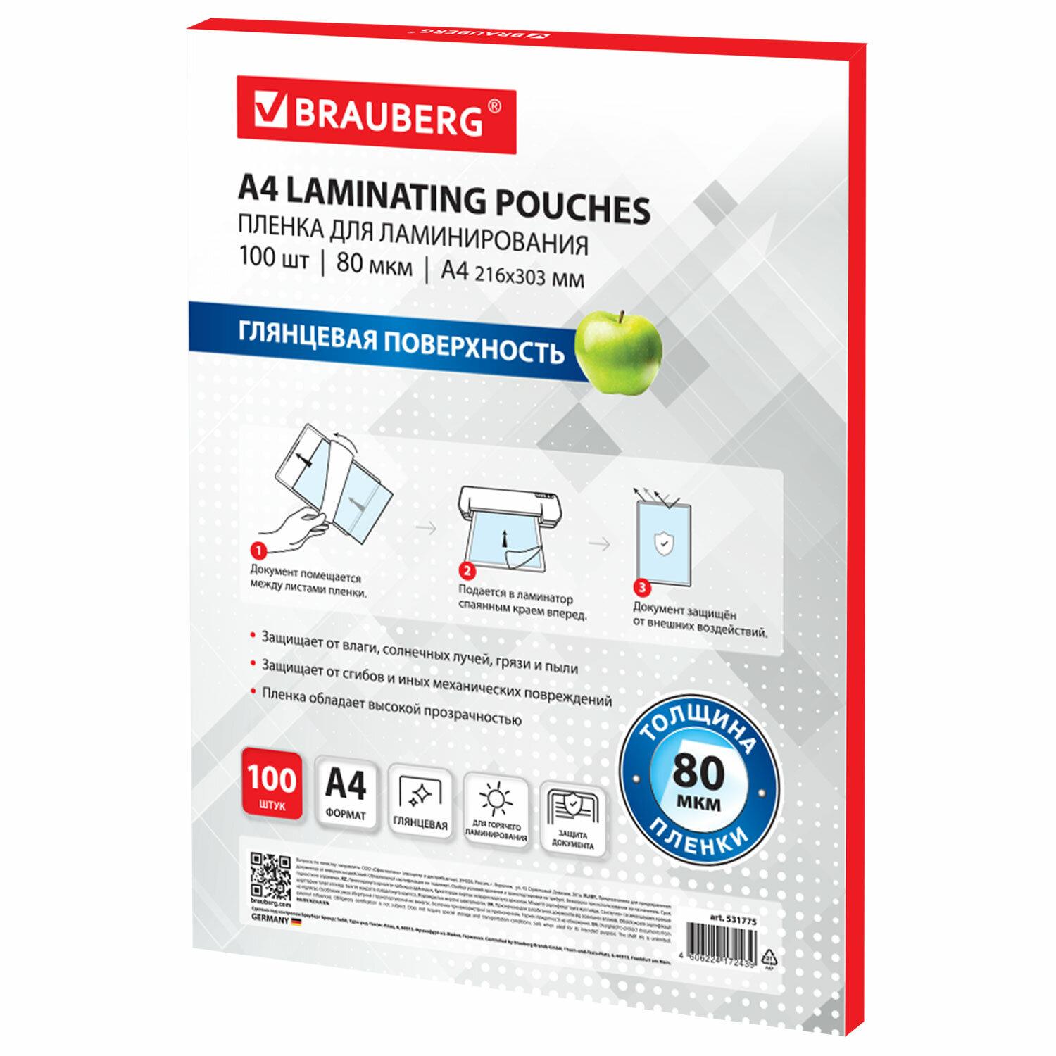 -   4,  100 ., 80 , BRAUBERG, 531775