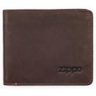 Портмоне Zippo, цвет коричневый, натуральная кожа, 11x1,2x10 см
