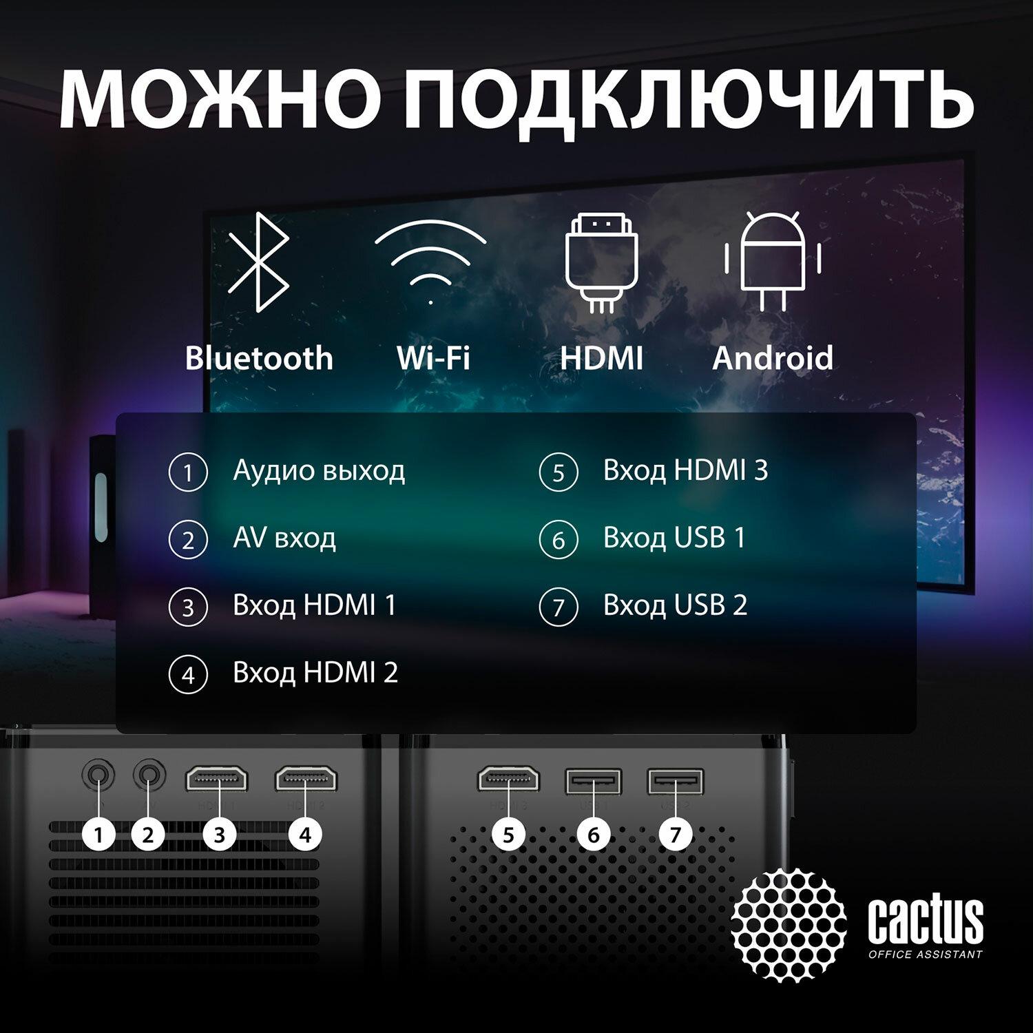  CACTUS CS-PRO.03B.WUXGA-A, LCD, 1920x1080, 16:9, 7500 , 2300:1, 1,73 