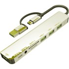 ������������ USB PERO MH07 USB-�/A TO SD+TF+3.5MM+USB-C+USB 3.0+3USB2.0,���