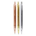 Ручка металлическая: с автоматическим механизмом; объёмный цветной корпус /золото, медь, серебро/.