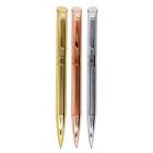 Ручка металлическая: с поворотным механизмом, объёмный цветной корпус /бронза, серебро, золото/, цвет чернил-синий.