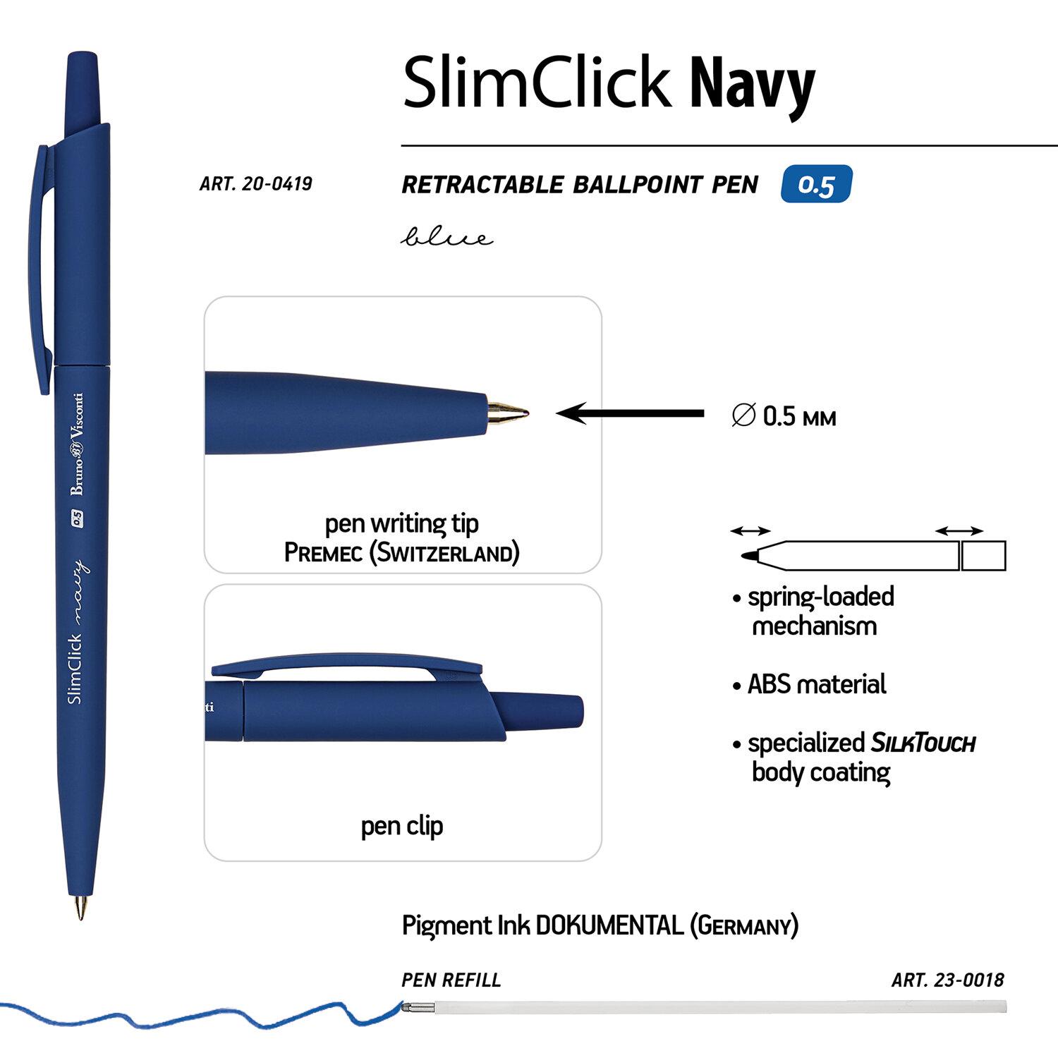    BRUNO VISCONTI SlimClick NAVY, ,  0,4 , 20-0419