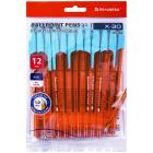   BRAUBERG X-30 ORANGE,  12 ., ,   1 ,   0,5 , 144334