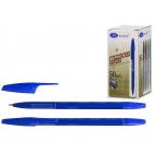 Шариковая ручка с чернилами на масляной основе: синий пластиковый корпус, колпачок с клипом, рельефный держатель; диаметр пишущего наконечника - 1,0 mm; цвет чернил – синий.