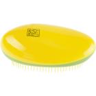 Щетка массажная Dewal Beauty, для легкого расчесывания волос,овальная, цвет желто-зелено-желтый