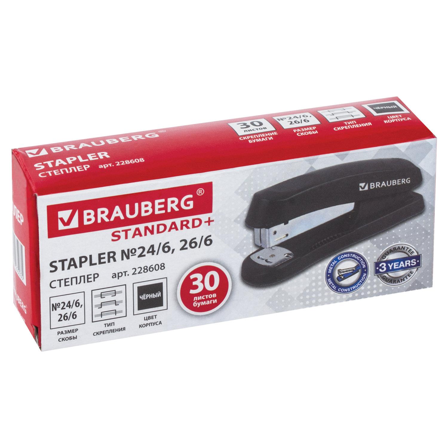  24/6, 26/6 BRAUBERG Standard+,  30 , , 228608