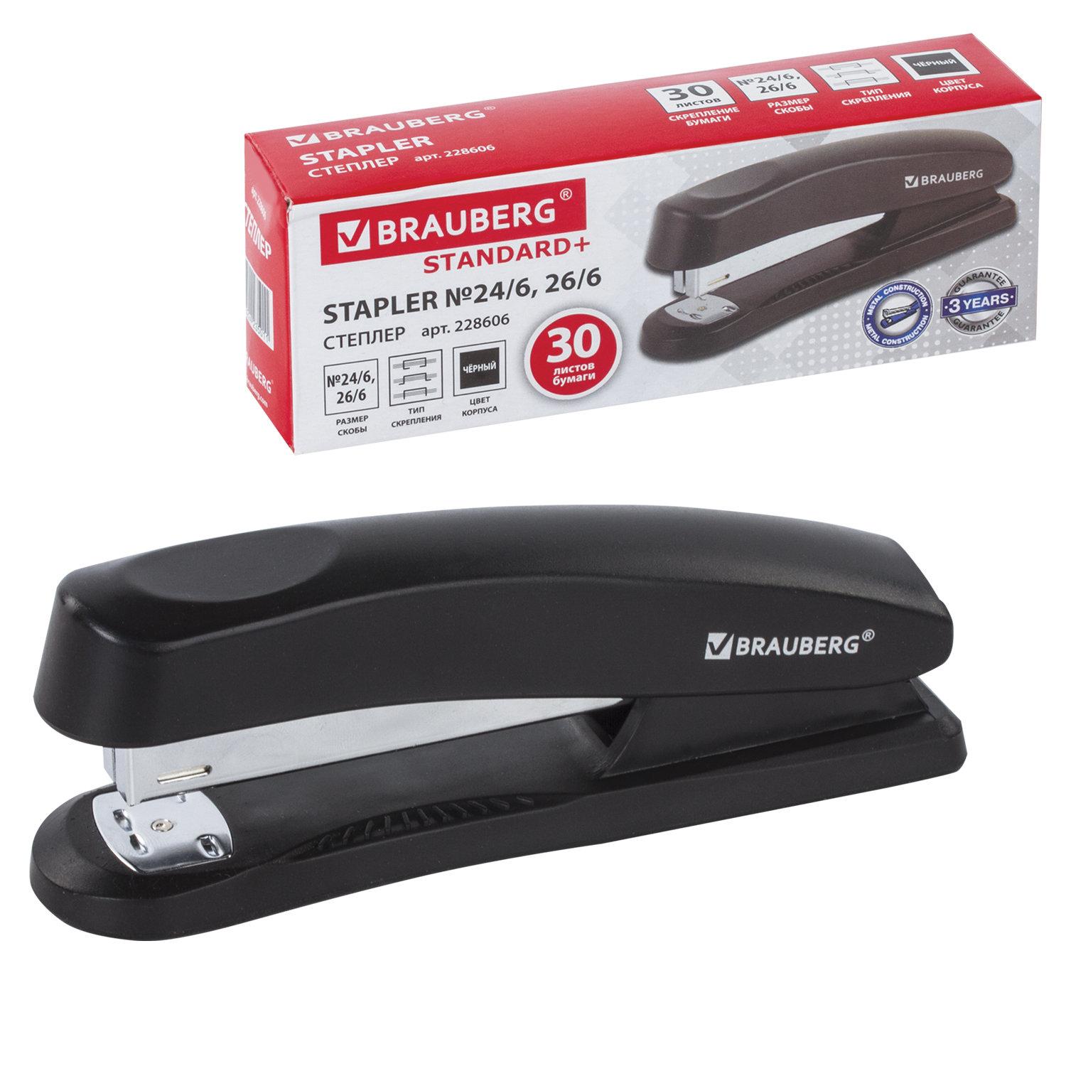  24/6, 26/6 BRAUBERG Standard+,  30 , ,, 228606