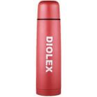 Термос Diolex DX-750-2, с узким  горлом, 750 мл., цветной: красный, синий, какао, нержавеющая сталь