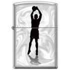 Зажигалка ZIPPO Баскетболист с покрытием Street Chrome™, латунь/сталь, серебристая, 36x12x56 мм