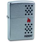 Зажигалка ZIPPO Chimney, с покрытием Brushed Chrome, латунь/сталь, серебристая, матовая, 36x12x56 мм