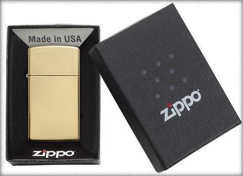  ZIPPO SLIM HIGH POLISH BRASS 1654B