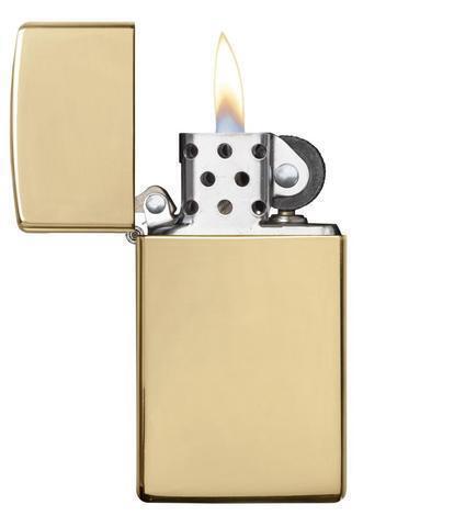  ZIPPO SLIM HIGH POLISH BRASS 1654B