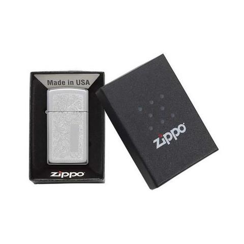  Zippo Slim Venetian High Polish Chrome 1652