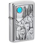  ZIPPO Wolf Design   Brushed Chrome, /, , 36x12x56 