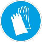Знаки Знак безопасности M06 Работать в защитных перчатках (плёнка,200х200)