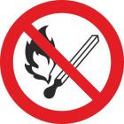 Знаки Знак безопасности P02 Запр.польз.откр.огнем и курить(пластик,200х200)