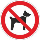 Знаки Знак безопасности P14 Запрещ.вход(проход)с животными (плёнка,200х200)