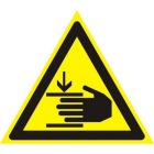 Знаки Знак безопасности W27 Осторожно! Возможно травмир-е рук(плёнка,200х200)